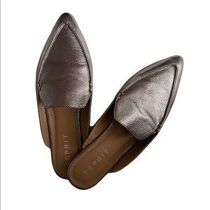Esprit pewter mules